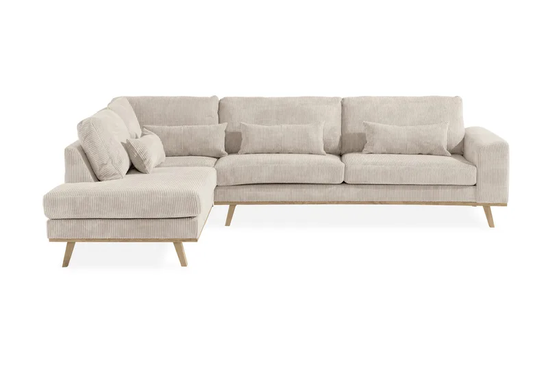 Copenhagen 4-personers Venstrevendt L-formet Chaiselongsofa i Manchester - Beige - Møbler - Sofaer - Sofa med chaiselong