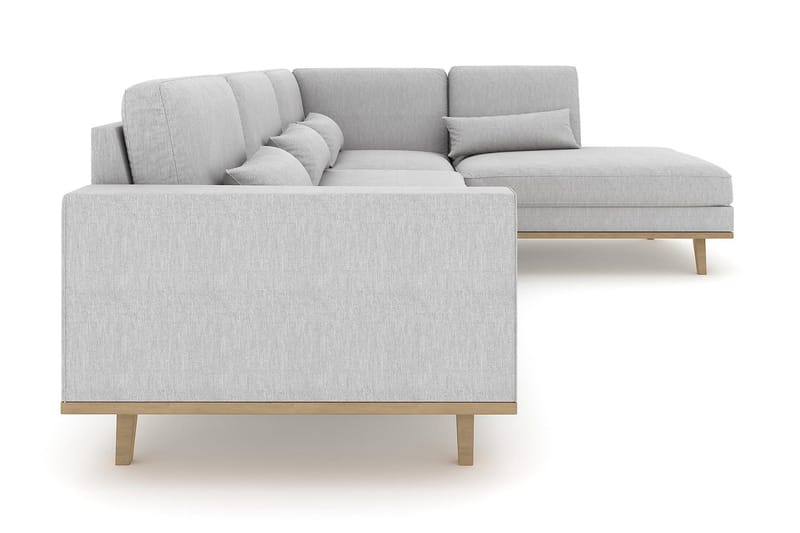 Copenhagen 4-personers Højrevendt L-formet Chaiselongsofa i Stof - Grå - Møbler - Sofaer - Sofa med chaiselong