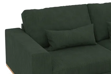 Copenhagen 4-personers Højrevendt L-formet Chaiselongsofa i Manchester - Mørkegrøn - Møbler - Sofaer - Sofa med chaiselong