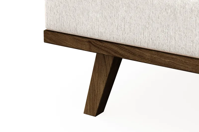 Copenhagen 4-personers Venstrevendt L-formet Chaiselongsofa i Fløjl - Cremehvid - Møbler - Sofaer - Sofa med chaiselong