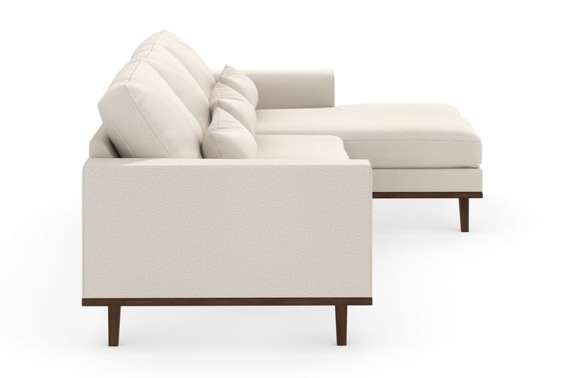 Copenhagen 4-personers Højrevendt L-formet Divansofa i Stof - Beige - Møbler - Sofaer - Sofa med chaiselong