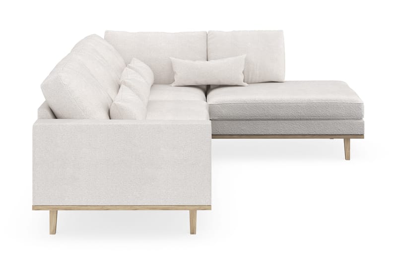 Copenhagen 4-personers Højrevendt L-formet Chaiselongsofa i Bouclé - Hvid - Møbler - Sofaer - Sofa med chaiselong