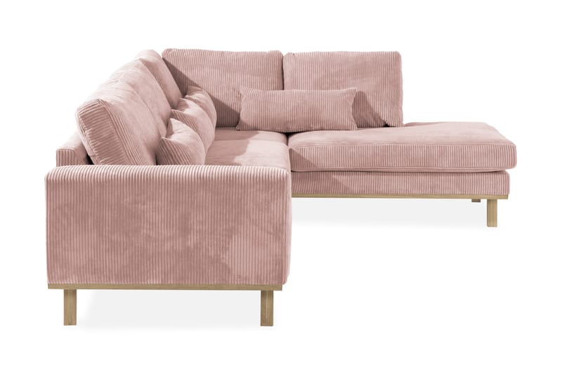 Copenhagen 4-personers Højrevendt L-formet Divansofa i Manchester - Rosa - Møbler - Sofaer - Sofa med chaiselong