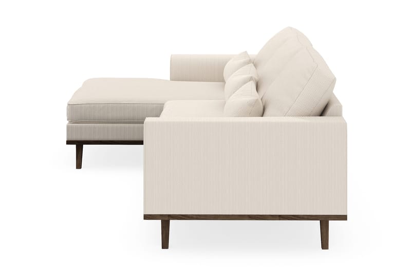 Copenhagen 4-personers Venstrevendt L-formet Divansofa i Manchester - Beige - Møbler - Sofaer - Sofa med chaiselong