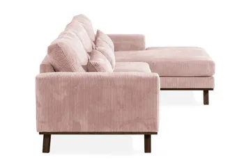 Copenhagen 4-personers Højrevendt L-formet Divansofa i Manchester - Rosa - Møbler - Sofaer - Sofa med chaiselong