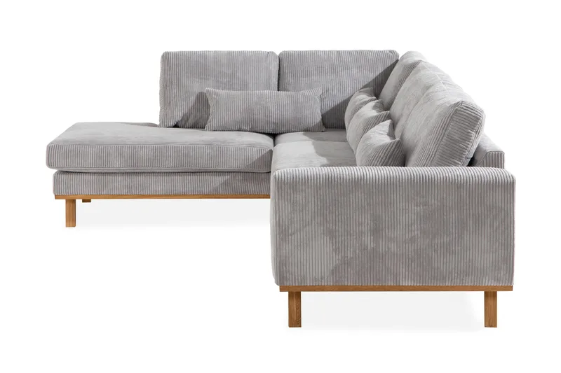 Copenhagen 4-personers Venstrevendt L-formet Chaiselongsofa i Manchester - Lysegrå - Møbler - Sofaer - Sofa med chaiselong