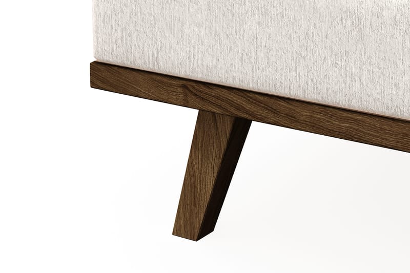 Copenhagen 4-personers Venstrevendt L-formet Divansofa i Fløjl - Cremehvid - Møbler - Sofaer - Sofa med chaiselong