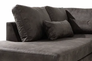 Copenhagen 4-personers Venstrevendt L-formet Chaiselongsofa i Kunstlæder - Mørkegrå - Møbler - Sofaer - Sofa med chaiselong