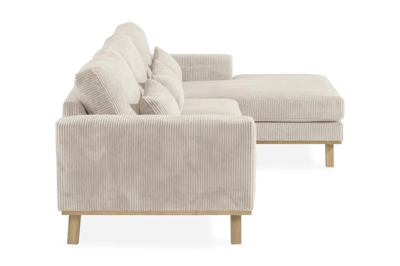 Copenhagen 4-personers Højrevendt L-formet Divansofa i Manchester - Beige - Møbler - Sofaer - Sofa med chaiselong