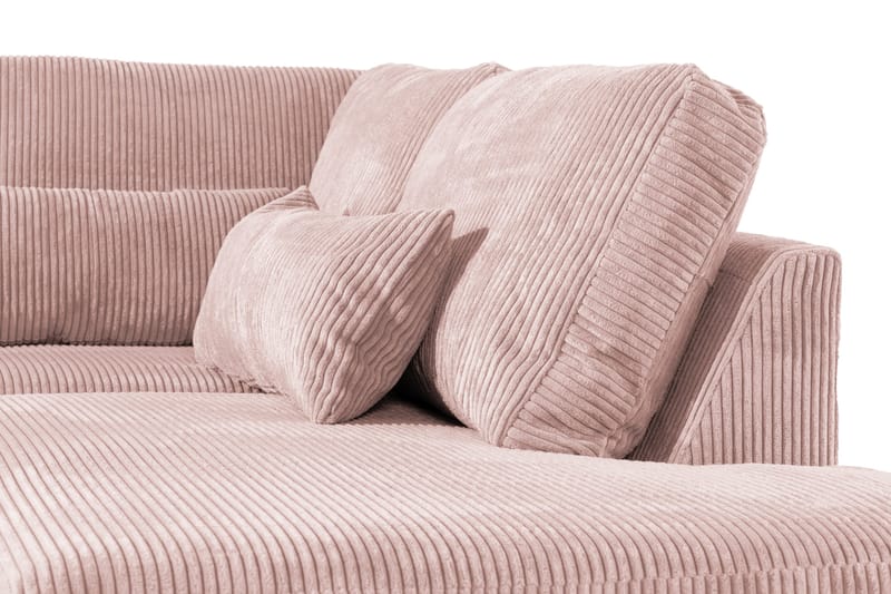 Copenhagen 4-personers Højrevendt L-formet Divansofa i Manchester - Rosa - Møbler - Sofaer - Sofa med chaiselong