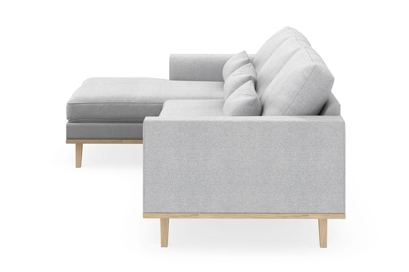 Copenhagen 4-personers Venstrevendt L-formet Divansofa i Stof - Lysegrå - Møbler - Sofaer - Sofa med chaiselong