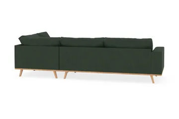 Copenhagen 4-personers Højrevendt L-formet Chaiselongsofa i Manchester - Mørkegrøn - Møbler - Sofaer - Sofa med chaiselong