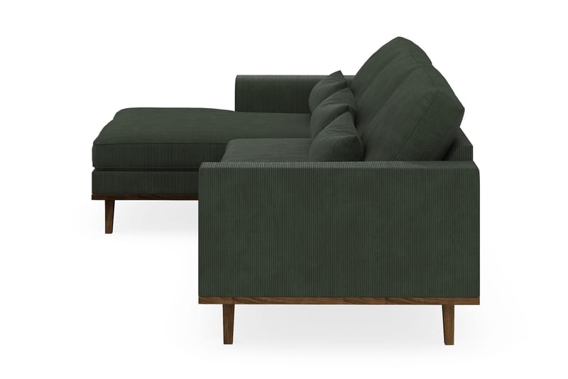 Copenhagen 4-personers Venstrevendt L-formet Divansofa i Manchester - Mørkegrøn - Møbler - Sofaer - Sofa med chaiselong