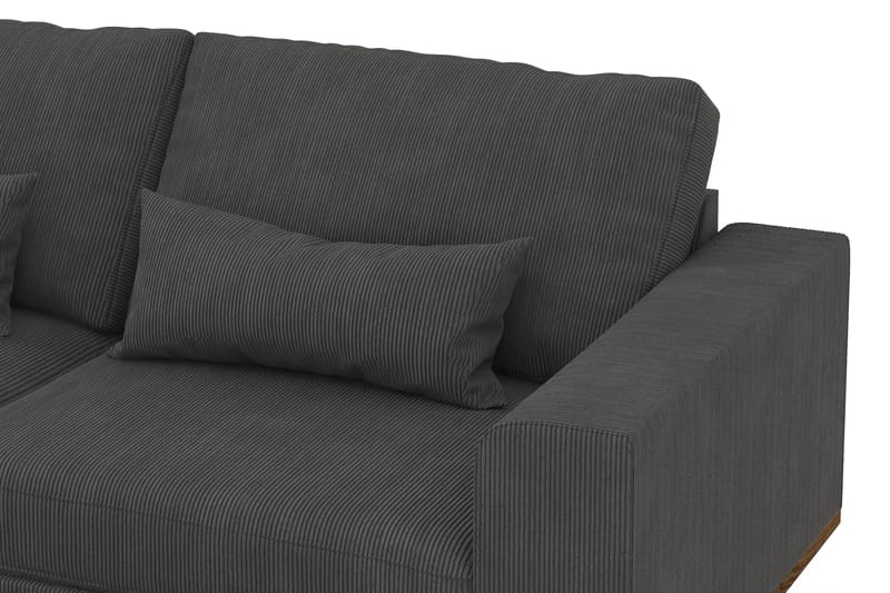 Copenhagen 4-personers Venstrevendt L-formet Divansofa i Manchester - Mørkegrå - Møbler - Sofaer - Sofa med chaiselong