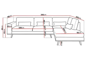 Copenhagen 4-personers Højrevendt L-formet Chaiselongsofa i Fløjl - Mørkegrå - Møbler - Sofaer - Sofa med chaiselong