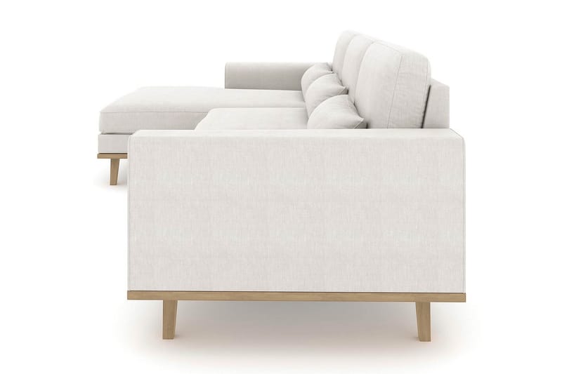 Copenhagen 4-personers Venstrevendt L-formet Divansofa i Stof - Lysegrå - Møbler - Sofaer - Sofa med chaiselong