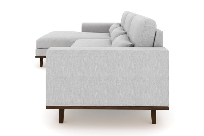 Copenhagen 4-personers Venstrevendt L-formet Divansofa i Stof - Grå - Møbler - Sofaer - Sofa med chaiselong