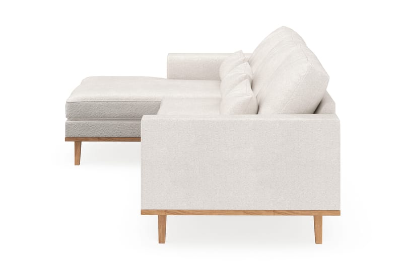 Copenhagen 4-personers Venstrevendt L-formet Divansofa i Bouclé - Hvid - Møbler - Sofaer - Sofa med chaiselong