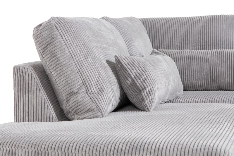 Copenhagen 4-personers Venstrevendt L-formet Chaiselongsofa i Manchester - Lysegrå - Møbler - Sofaer - Sofa med chaiselong
