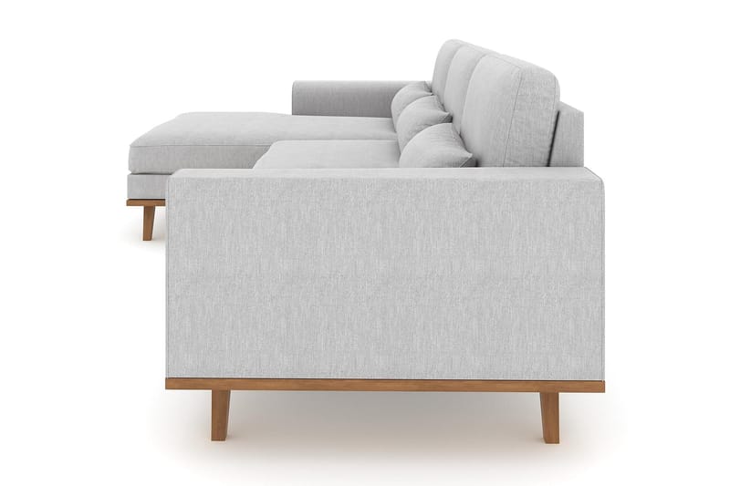 Copenhagen 4-personers Venstrevendt L-formet Divansofa i Stof - Grå - Møbler - Sofaer - Sofa med chaiselong