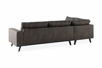 Copenhagen 4-personers Venstrevendt L-formet Chaiselongsofa i Kunstlæder - Mørkegrå - Møbler - Sofaer - Sofa med chaiselong