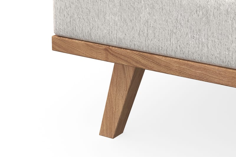 Copenhagen 4-personers Venstrevendt L-formet Chaiselongsofa i Fløjl - Cremehvid - Møbler - Sofaer - Sofa med chaiselong