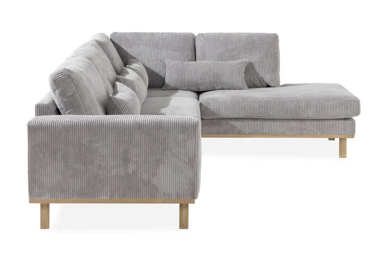 Copenhagen 4-personers Højrevendt L-formet Chaiselongsofa i Manchester - Lysegrå - Møbler - Sofaer - Sofa med chaiselong