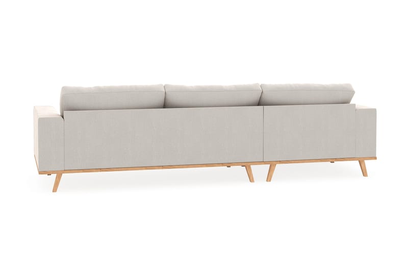 Copenhagen 4-personers Venstrevendt L-formet Divansofa i Fløjl - Cremehvid - Møbler - Sofaer - Sofa med chaiselong