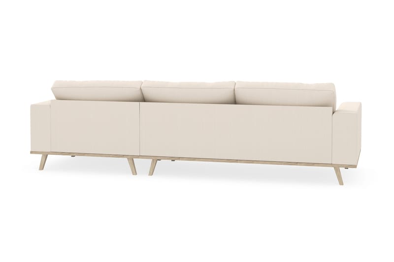 Copenhagen 4-personers Højrevendt L-formet Divansofa i Manchester - Beige - Møbler - Sofaer - Sofa med chaiselong