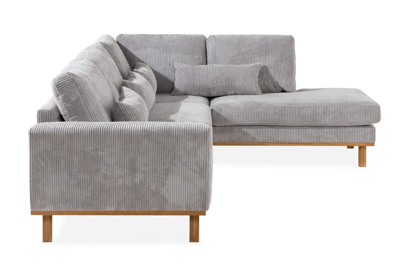 Copenhagen 4-personers Højrevendt L-formet Chaiselongsofa i Manchester - Lysegrå - Møbler - Sofaer - Sofa med chaiselong