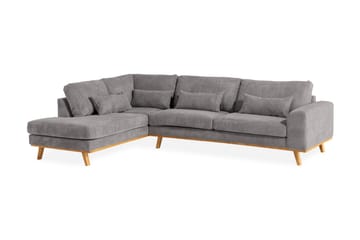 Copenhagen 4-personers Venstrevendt L-formet Chaiselongsofa i Manchester - Mørkegrå - Møbler - Sofaer - Sofa med chaiselong