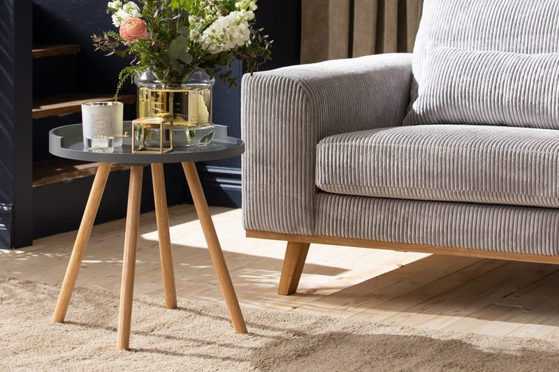 Copenhagen 4-personers Højrevendt L-formet Divansofa i Manchester - Lysegrå - Møbler - Sofaer - Sofa med chaiselong