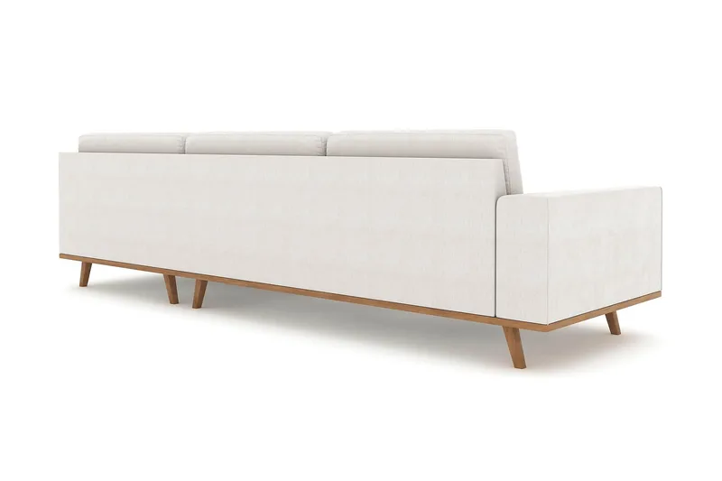 Copenhagen 4-personers Højrevendt L-formet Chaiselongsofa i Stof - Lysegrå - Møbler - Sofaer - Sofa med chaiselong