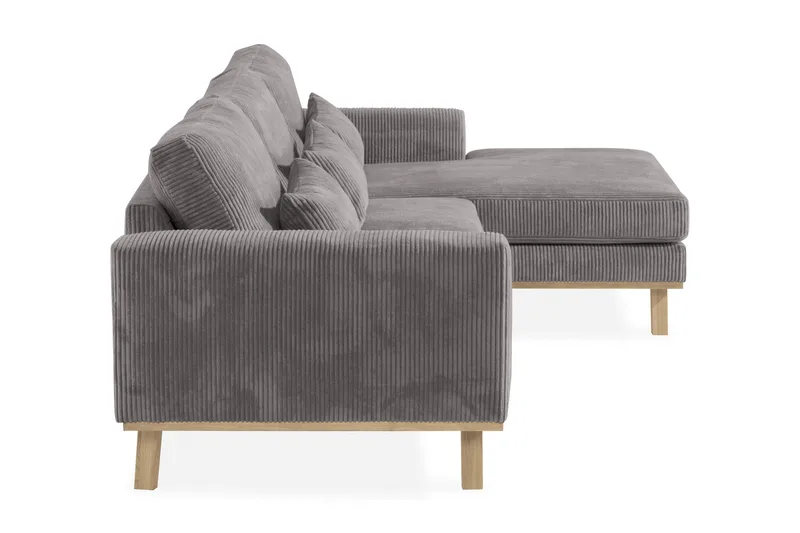 Copenhagen 4-personers Højrevendt L-formet Divansofa i Manchester - Mørkegrå - Møbler - Sofaer - Sofa med chaiselong