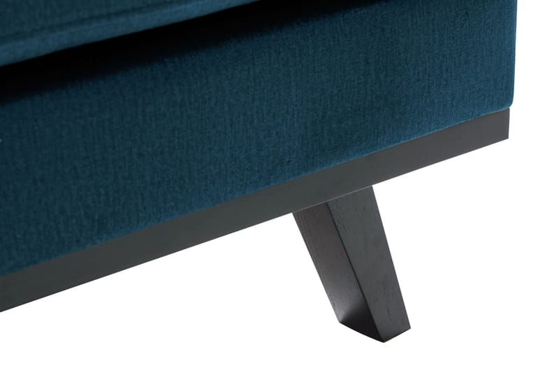 Copenhagen 4-personers Højrevendt L-formet Divansofa i Fløjl - Blå - Møbler - Sofaer - Sofa med chaiselong