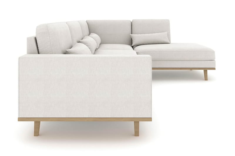 Copenhagen 4-personers Højrevendt L-formet Chaiselongsofa i Stof - Lysegrå - Møbler - Sofaer - Sofa med chaiselong