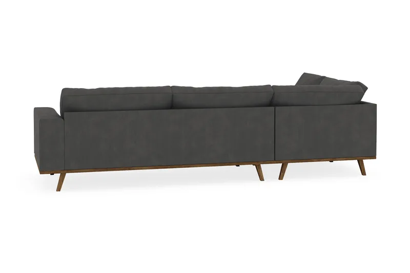 Copenhagen 4-personers Venstrevendt L-formet Chaiselongsofa i Manchester - Mørkegrå - Møbler - Sofaer - Sofa med chaiselong