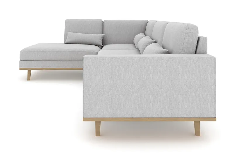 Copenhagen 4-personers Venstrevendt L-formet Chaiselongsofa i Stof - Grå - Møbler - Sofaer - Sofa med chaiselong