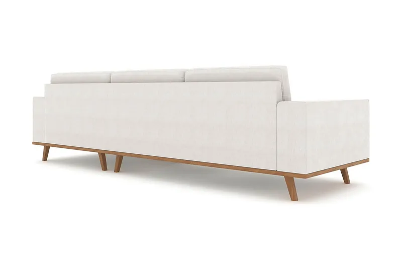 Copenhagen 4-personers Højrevendt L-formet Divansofa i Stof - Lysegrå - Møbler - Sofaer - Sofa med chaiselong