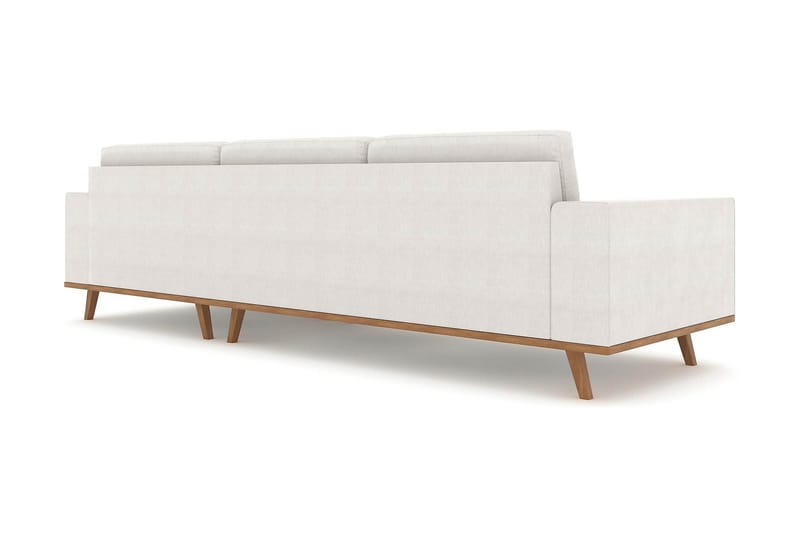 Copenhagen 4-personers Højrevendt L-formet Divansofa i Stof - Lysegrå - Møbler - Sofaer - Sofa med chaiselong