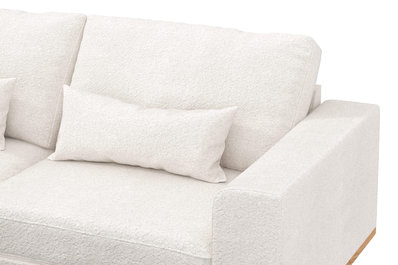 Copenhagen 4-personers Venstrevendt L-formet Chaiselongsofa i Bouclé - Hvid - Møbler - Sofaer - Sofa med chaiselong