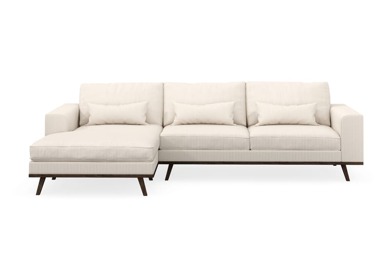 Copenhagen 4-personers Venstrevendt L-formet Divansofa i Manchester - Beige - Møbler - Sofaer - Sofa med chaiselong