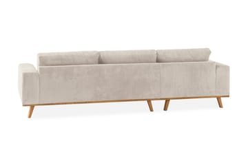 Copenhagen 4-personers Venstrevendt L-formet Divansofa i Manchester - Beige - Møbler - Sofaer - Sofa med chaiselong
