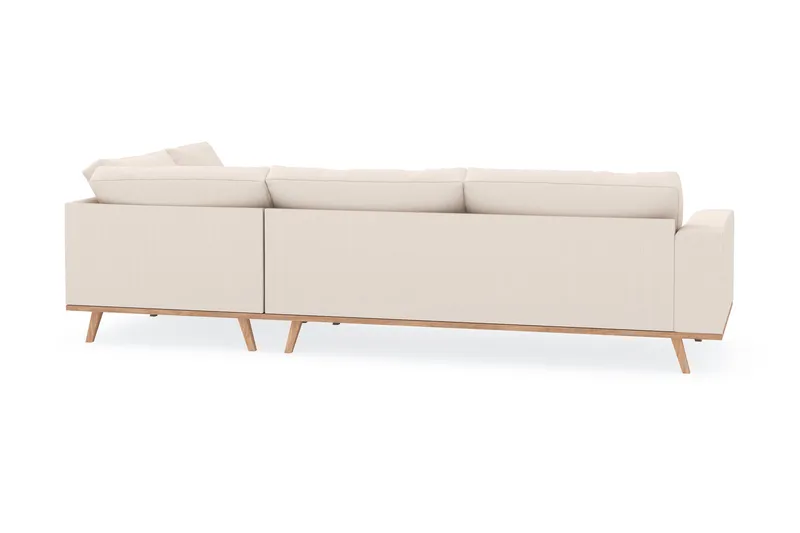 Copenhagen 4-personers Højrevendt L-formet Chaiselongsofa i Manchester - Beige - Møbler - Sofaer - Sofa med chaiselong