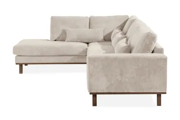 Copenhagen 4-personers Venstrevendt L-formet Chaiselongsofa i Manchester - Beige - Møbler - Sofaer - Sofa med chaiselong