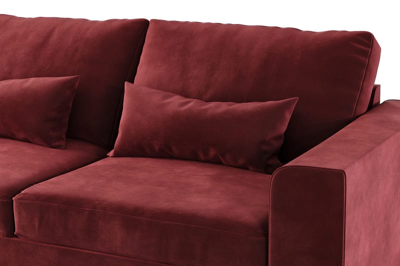 Copenhagen 4-personers Venstrevendt L-formet Divansofa i Fløjl - Lilla - Møbler - Sofaer - Sofa med chaiselong