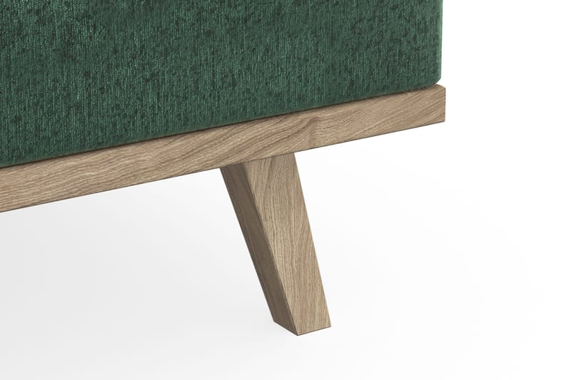 Copenhagen 4-personers Højrevendt L-formet Divansofa i Fløjl - Mørkegrøn - Møbler - Sofaer - Sofa med chaiselong