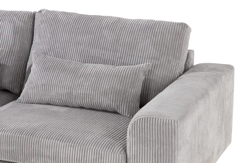 Copenhagen 4-personers Venstrevendt L-formet Divansofa i Manchester - Lysegrå - Møbler - Sofaer - Sofa med chaiselong