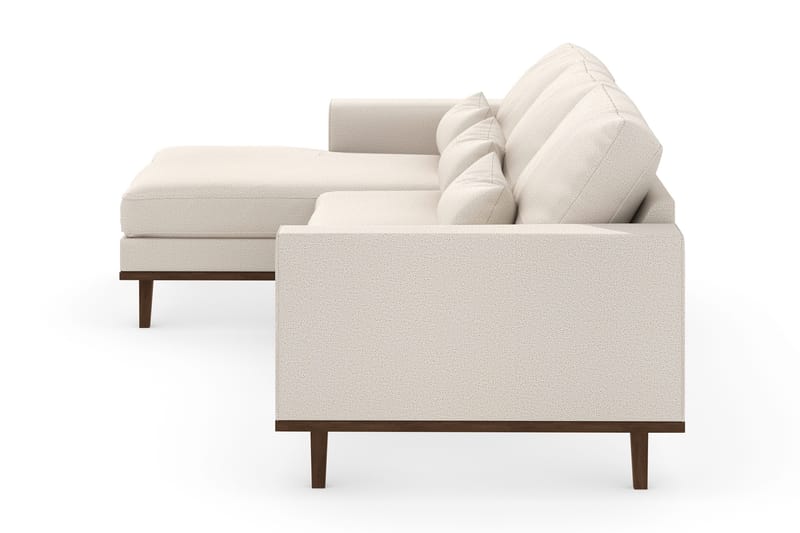 Copenhagen 4-personers Venstrevendt L-formet Divansofa i Stof - Beige - Møbler - Sofaer - Sofa med chaiselong