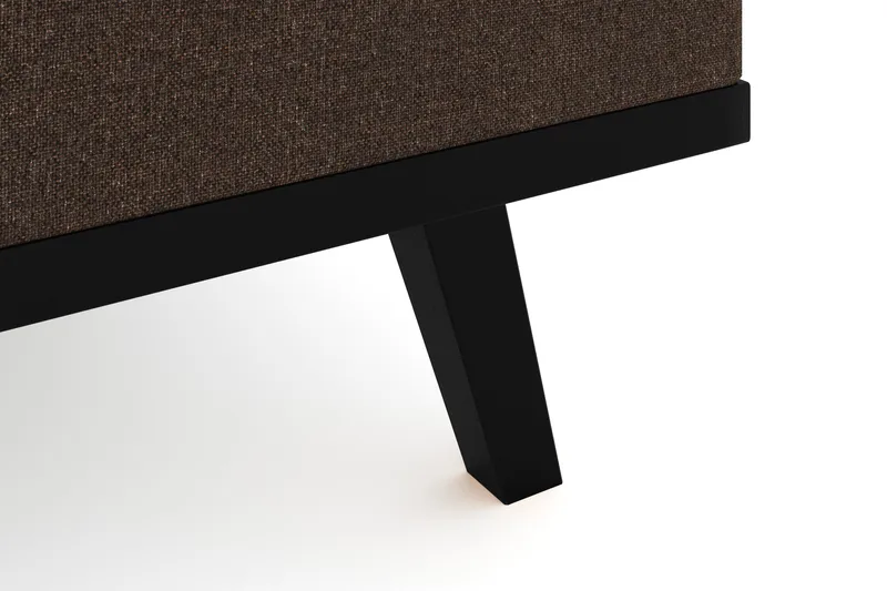 Copenhagen 4-personers Højrevendt L-formet Divansofa i Stof - Brun - Møbler - Sofaer - Sofa med chaiselong